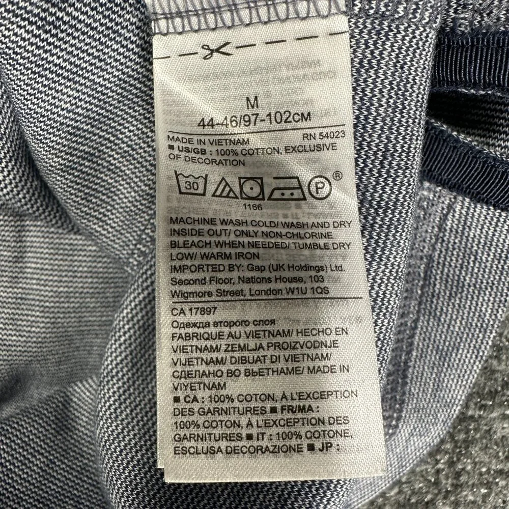 Banana Republic Dress Polo Shirt Mens Medium Short Sleeve Blue Cotton Split Hem